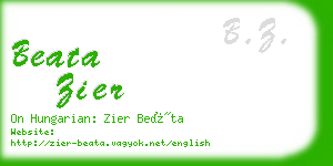 beata zier business card